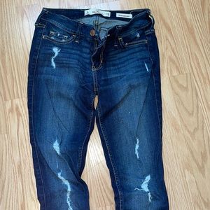 Hollister Dark wash low rise super skinny jeans